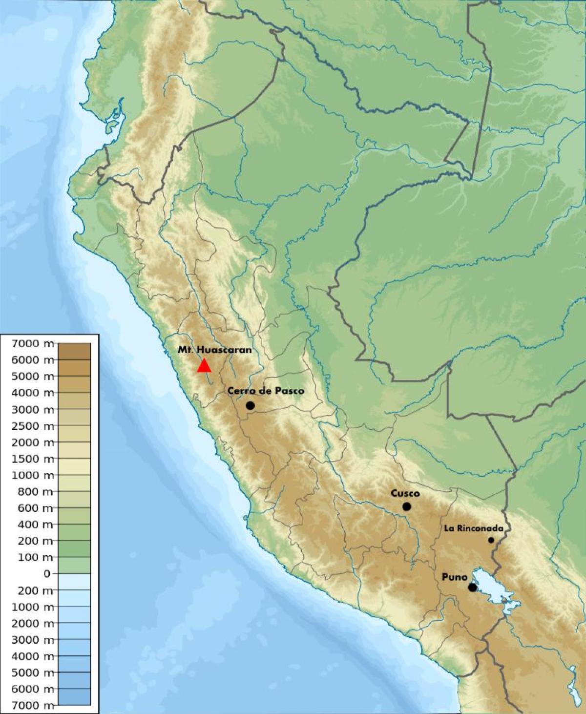 altitude mapa de Peru