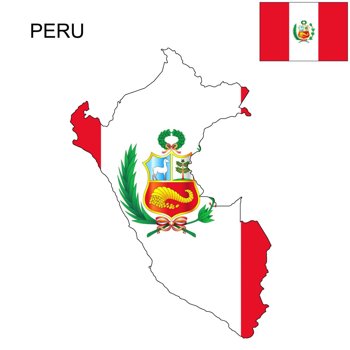 mapa do Peru bandeira