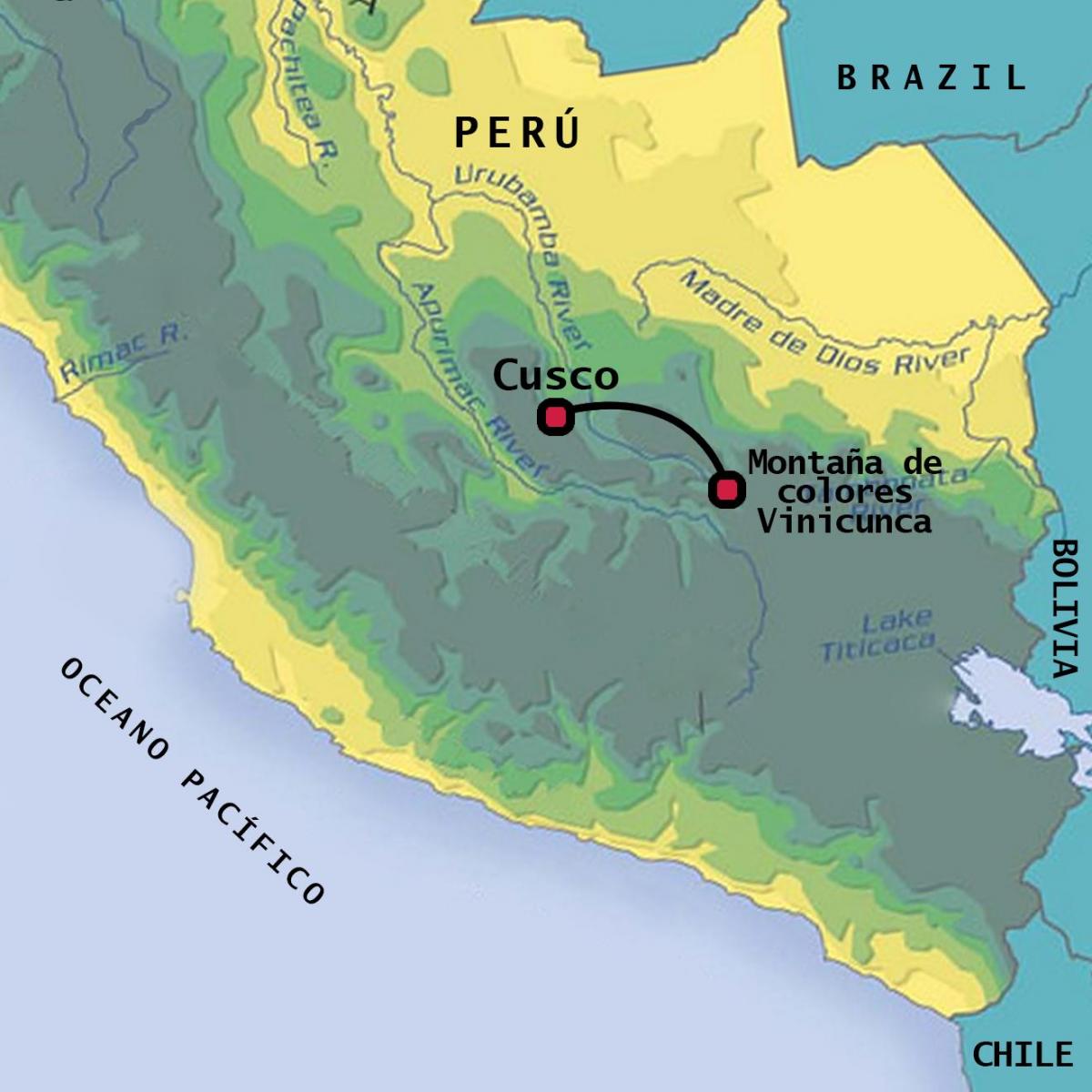 vinicunca Peru mapa