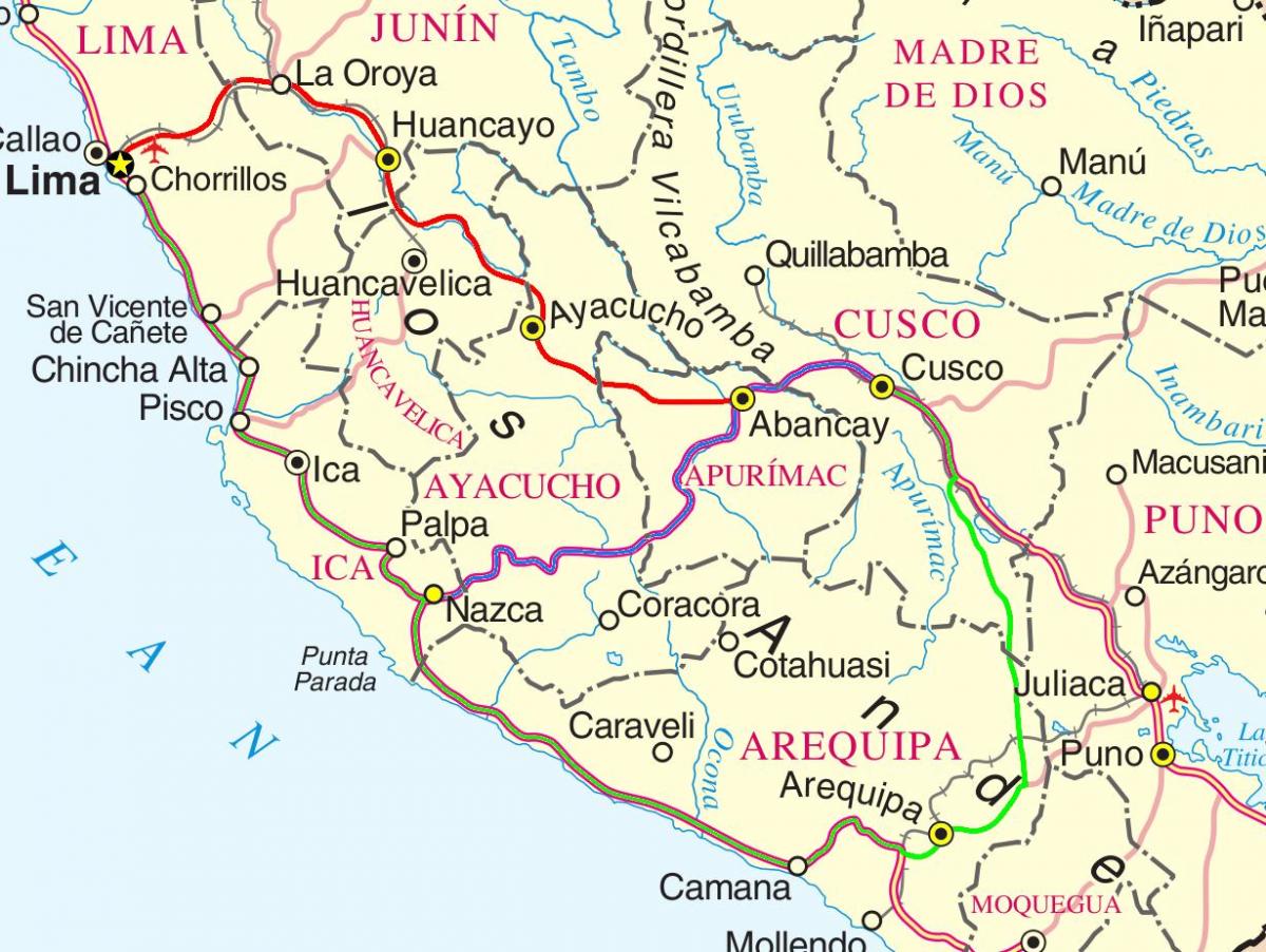 mapa de cusco, Peru
