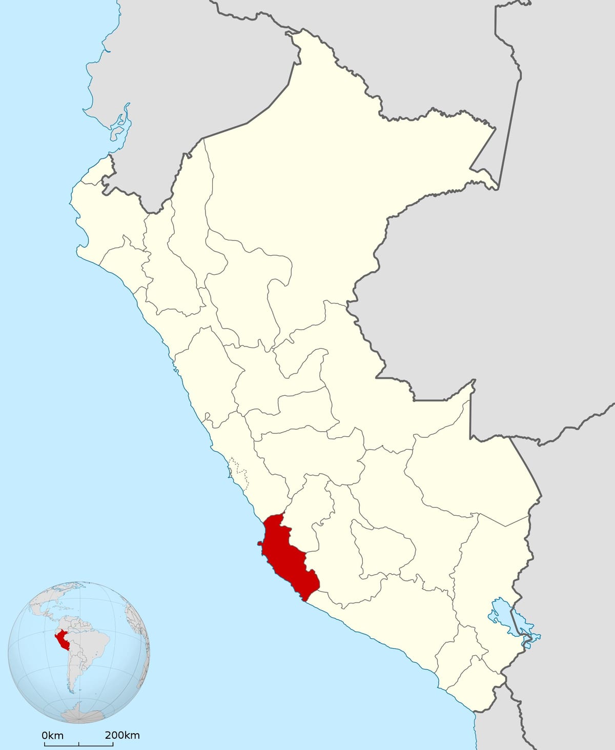 mapa de ica, Peru