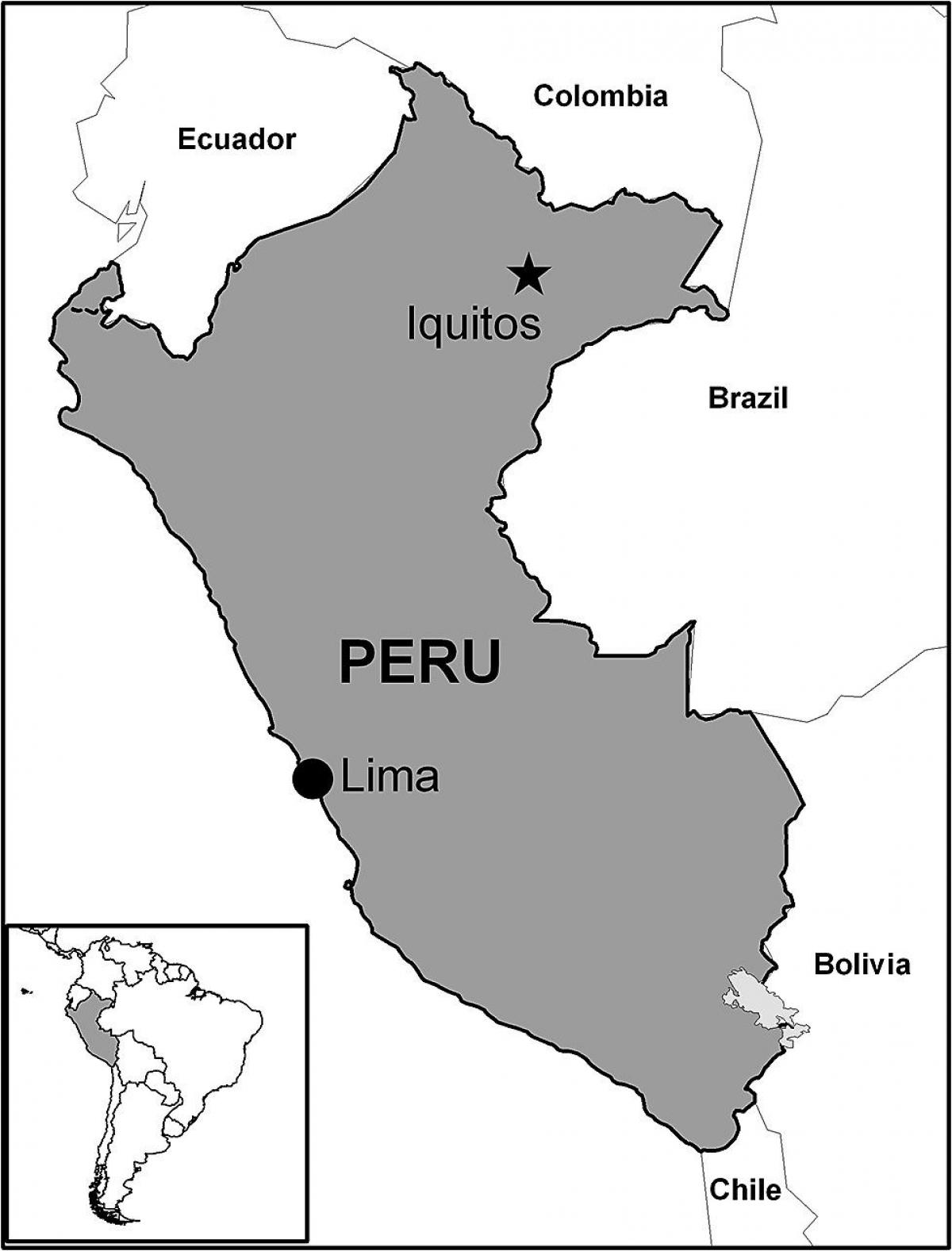 mapa de iquitos, Peru