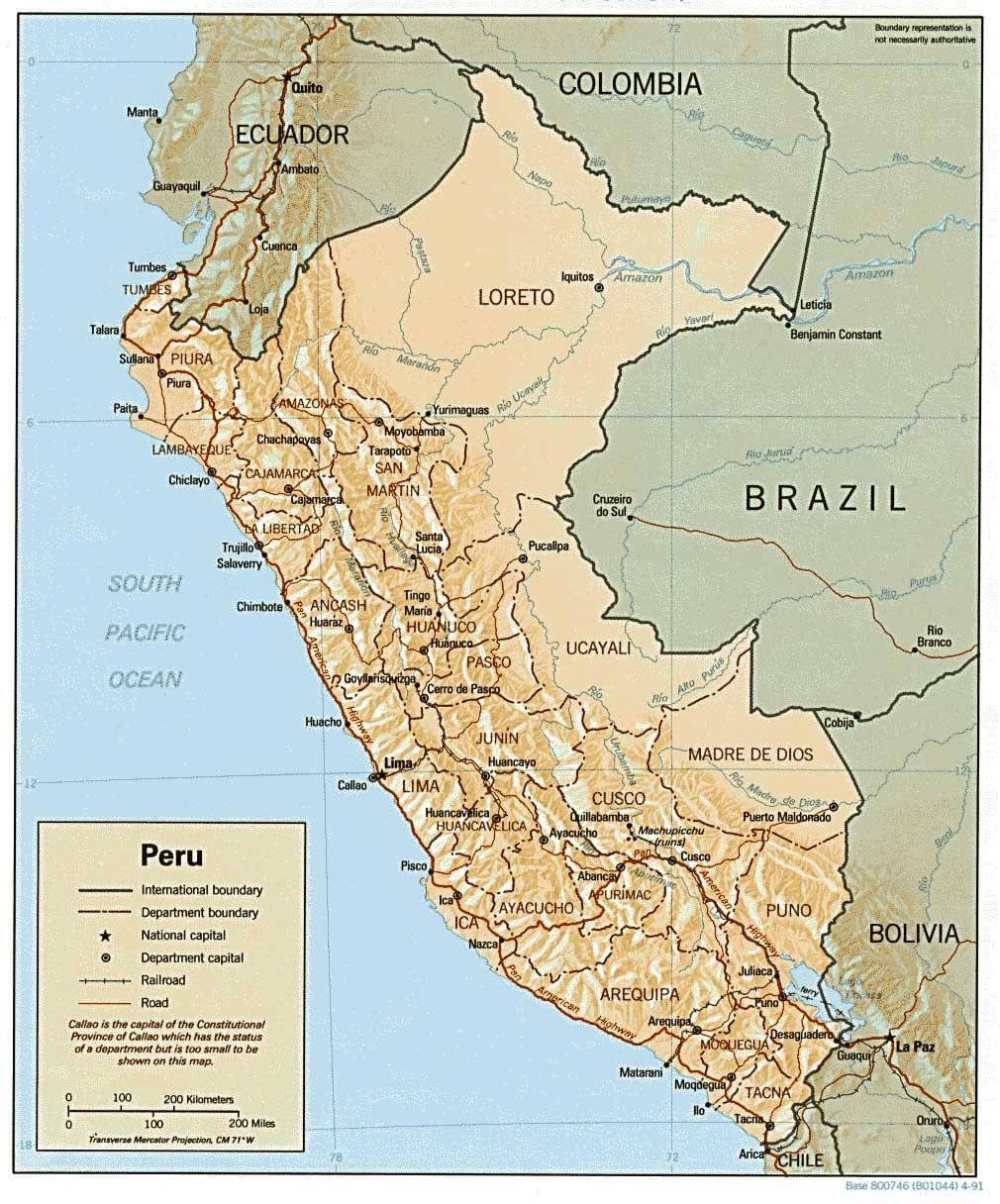 mapa do Peru surf