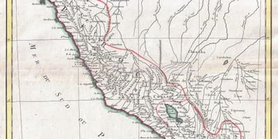 Mapa do antigo mapa do Peru