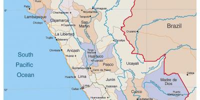 Mapa da mapa detalhado do Peru