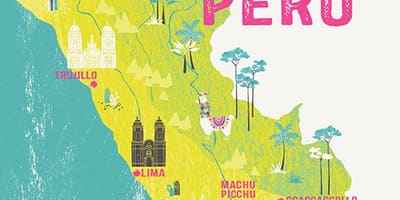 Mapa do Peru para crianças