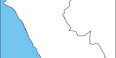 Mapa da mapa em branco do Peru