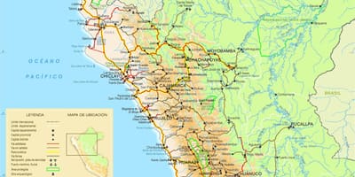 Mapa do norte do Peru