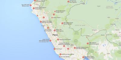 Aeroportos em Peru mapa