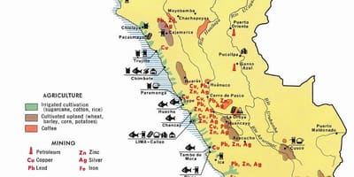 Mapa do Peru agricultura