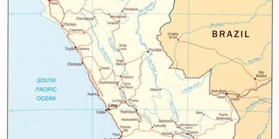 Mapa do Peru, estados