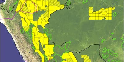 Peru floresta amazônica mapa