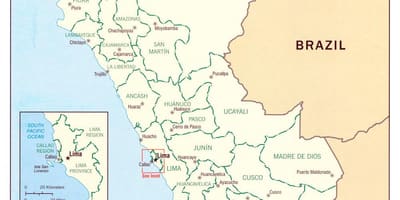 Mapa mostrando Peru