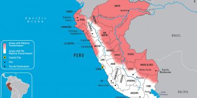 Mapa do Peru malária