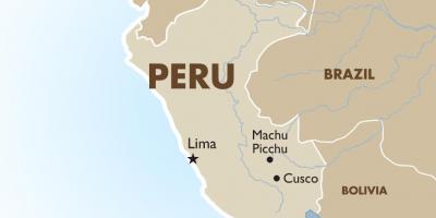Mapa de Peru e países vizinhos