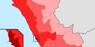 Peru densidade populacional mapa