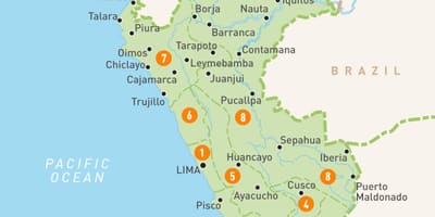 Peru províncias mapa