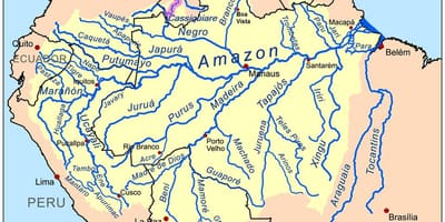 Rios no Peru mapa