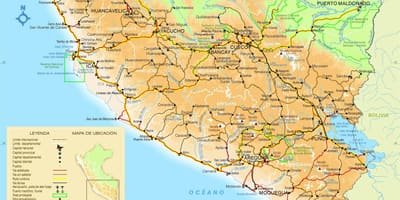 Mapa do sul do Peru